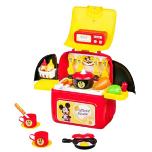 Mochila 2 em 1 Kit Playset Mickey Cozinha com Acessórios Multikids