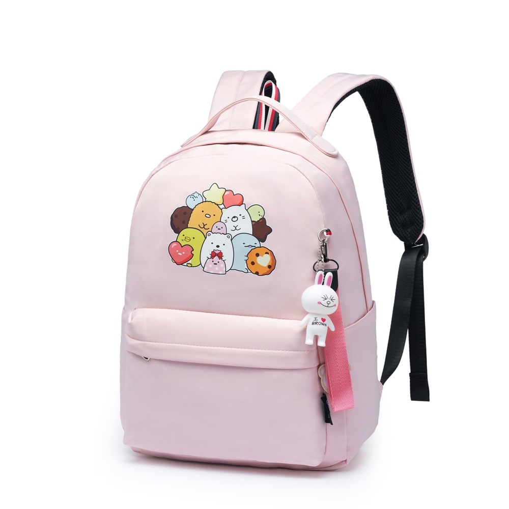 Mochila Bolsa Escolar Chaveiro Universitária Feminina Juvenil Yupe