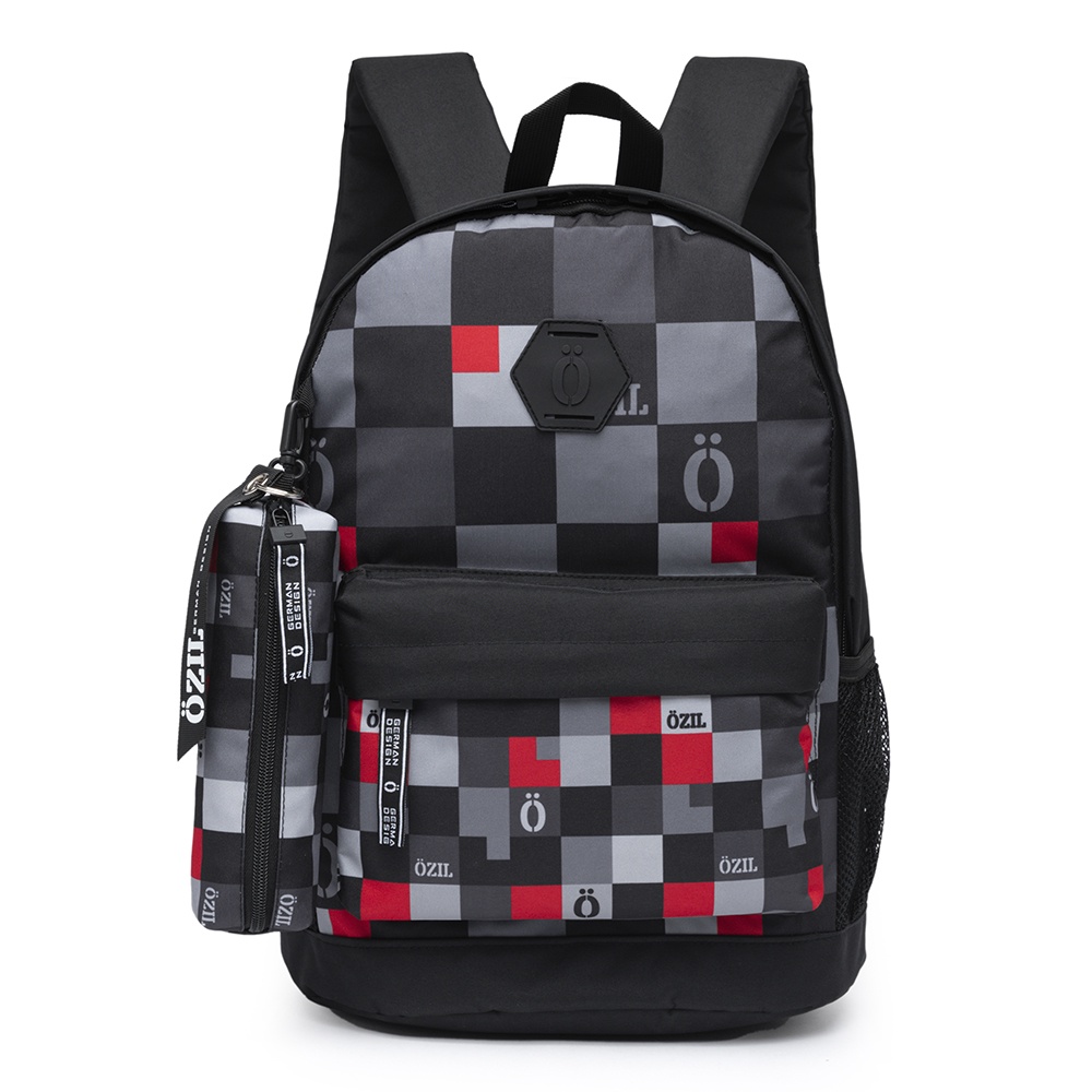 Mochila Bolsa Juvenil Estojo Reforçada Estampada Resistente Estojo — Bolsas e Mochilas