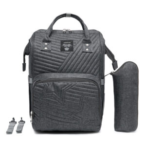 Mochila Bolsa Maternidade Feminina Bebê Mamãe Lequeen Porta Mamadeira
