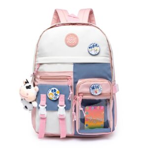 Mochila Bolsa Yupe Juvenil Escolar Estilo Coreana Chaveiro Delicada
