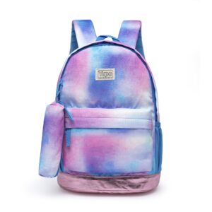 Mochila Bolsa Yupe Tie Dye Escolar Estojo Reforçada Juvenil