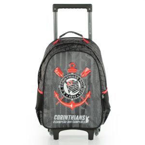 Mochila com Rodas Escolar Xeryus 16 Corinthians 16400 Preto Infantil