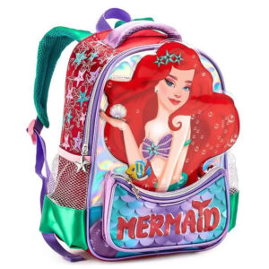 Mochila De Costas Escolar Infantil Sereia Ruiva Denlex