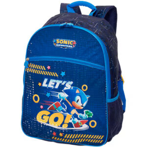 Mochila De Costas Escolar Sonic Let’s Go Azul Pacific Original