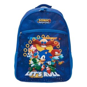 Mochila De Costas Escolar Sonic Superstars Azul Pacific