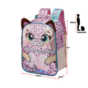 Mochila de Costas Infantil Menina Feminino Resistente Escolar Passeio