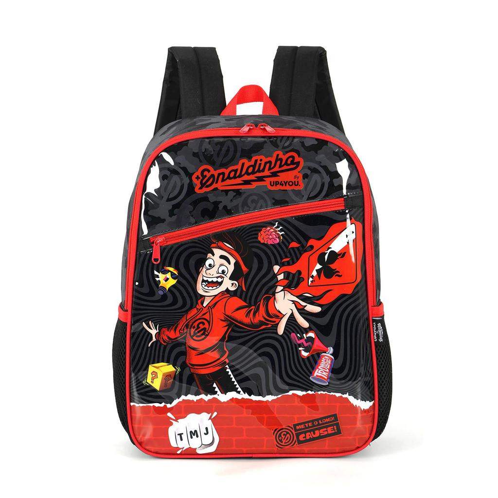 Mochila de Costas Média Infantil Enaldinho Vai com Tudo Up4you — Bolsas e Mochilas