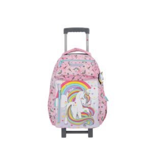 Mochila de Rodinha Infantil Xtrem New Run Unicórnio Rosa