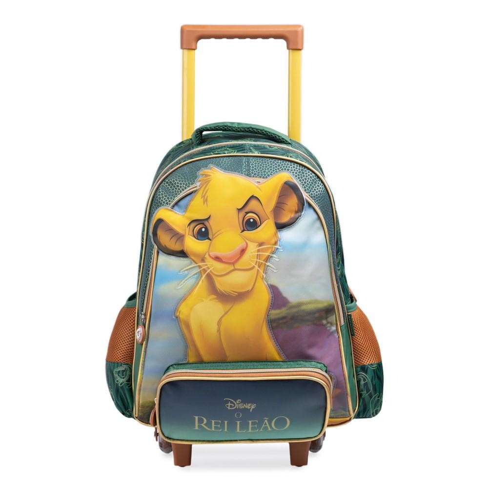 Mochila de Rodinha Simba Rei Leão Verde