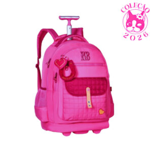 Mochila de Rodinhas Rebecca Bonbon Plush Dreams Clio Style Cor:Rosa