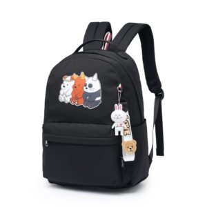 Mochila Escolar Estampada Menina Universitária Feminina Chaveiro