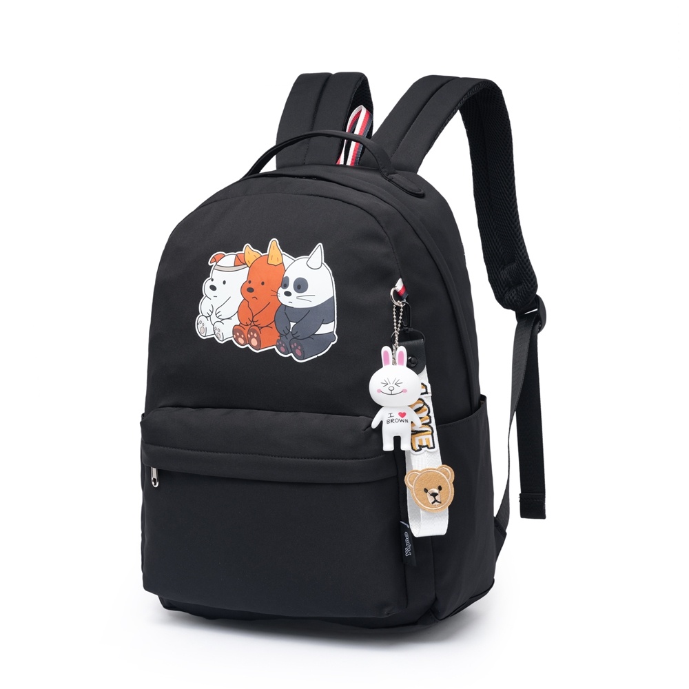 Mochila Escolar Estampada Menina Universitária Feminina Chaveiro — Bolsas e Mochilas