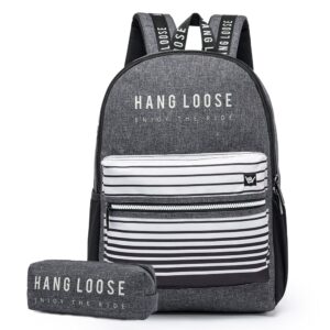 Mochila Escolar Hang Loose Reforçada Estojo Ressistente