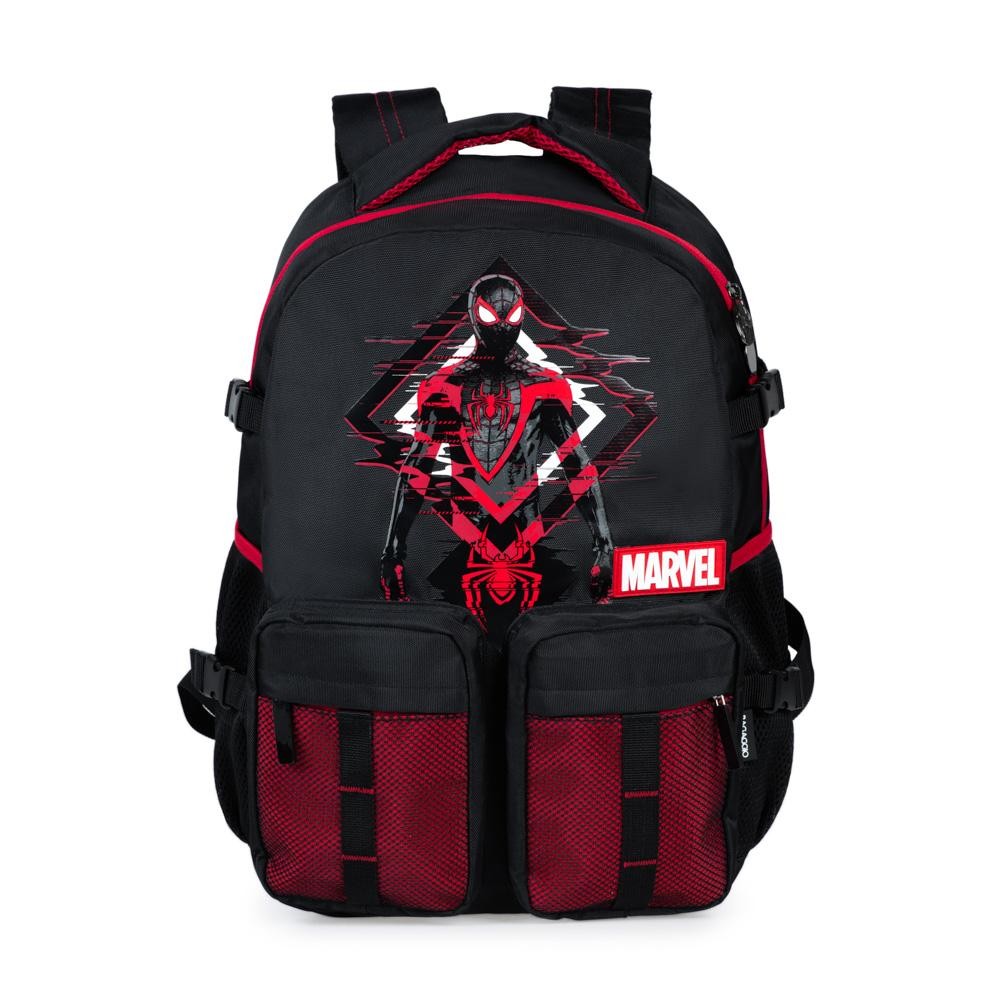 Mochila Escolar Infanto-Juvenil Masculina Homem Aranha Preta