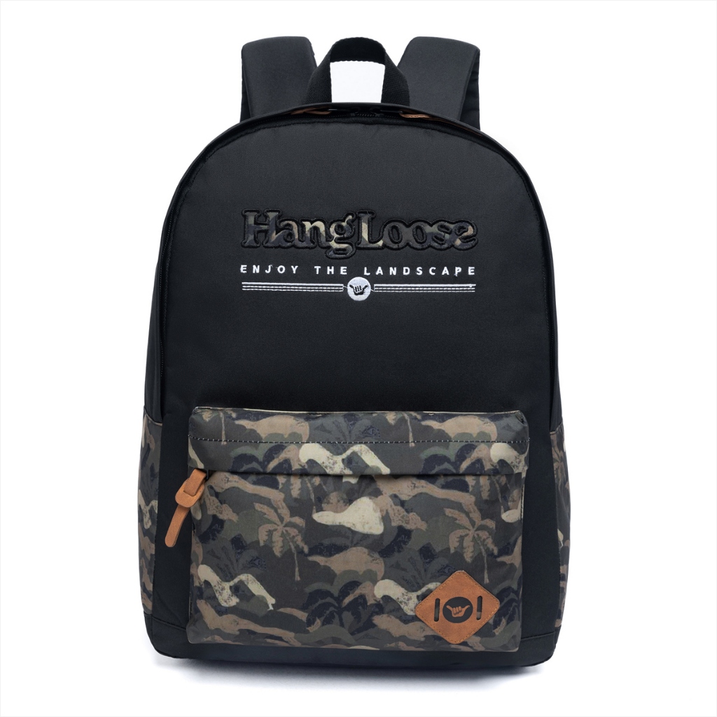 Mochila Escolar Masculina Hang Loose Camuflada 17L Resistente