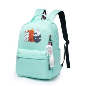 Mochila Escolar Menina Universitária Feminina Chaveiro Estampada
