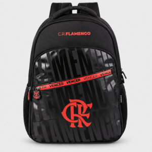 Mochila Esportiva Flamengo Bagaggio 23L Preto e Vermelho
