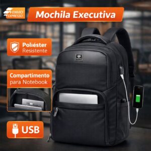 Mochila Executiva Masculina Primicia Premium Notebook USB 15.6