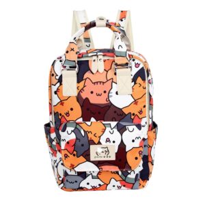 Mochila Feminina Coreana Escolar juvenil Gato Anime Reforçada Yupe