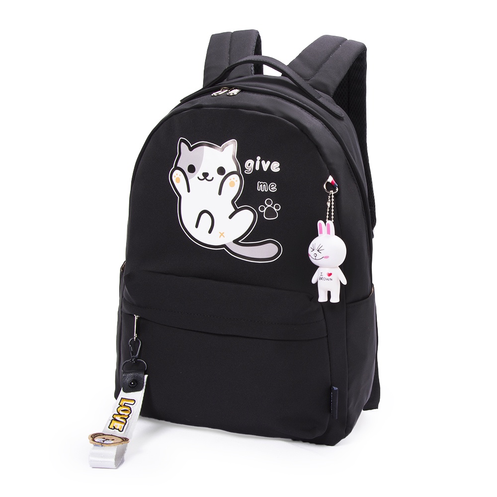 Mochila Feminina Escolar Chaveiro Resistente Juvenil Yupe