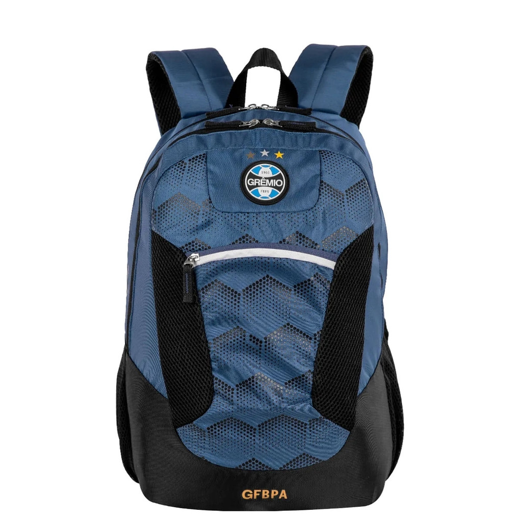 Mochila Grande Grêmio 2 Compartimentos Original Sestini Azul — Bolsas e Mochilas