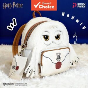 Mochila Harry Potter Oficial, Bolsa de Pelúcia do Coruja Hedwig Fofa