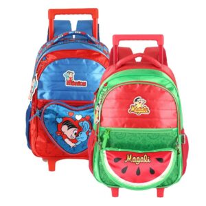 Mochila Infantil Com Carrinho Turma Da Mônica Escolar Rodinhas