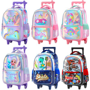 Mochila Infantil Com Rodinha 4D Masculina Feminina Escolar Juvenil