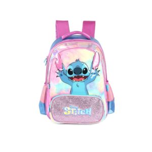 Mochila Infantil Disney Stitch Resistente Pelúcia e Brilho — Bolsas e Mochilas