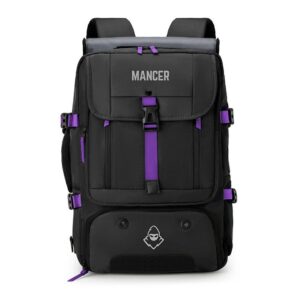 Mochila Mancer Kairos, Preto e Roxo