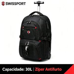 Mochila Masculina com Rodinhas Antifurto para Notebook 15.6″