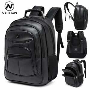 Mochila Masculina Couro Resistente Grande Reforçada Executiva Escolar