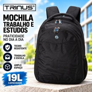 Mochila Masculina Reforçada Trabalho Faculdade Trinus