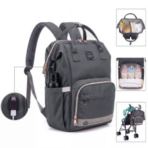 Mochila Maternidade Bebê Lequeen Menina Menino Bolsa Feminina Com