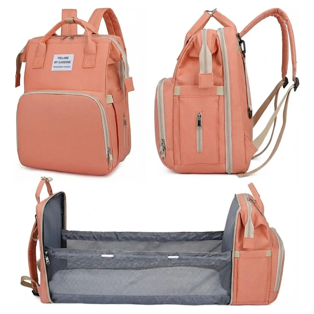 Mochila Maternidade Grande Termica Impermeável Vira Berço — Bolsas e Mochilas