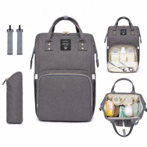 Mochila Maternidade Lequeen Mamãe Bebê Passeio Viagem Com Bolso
