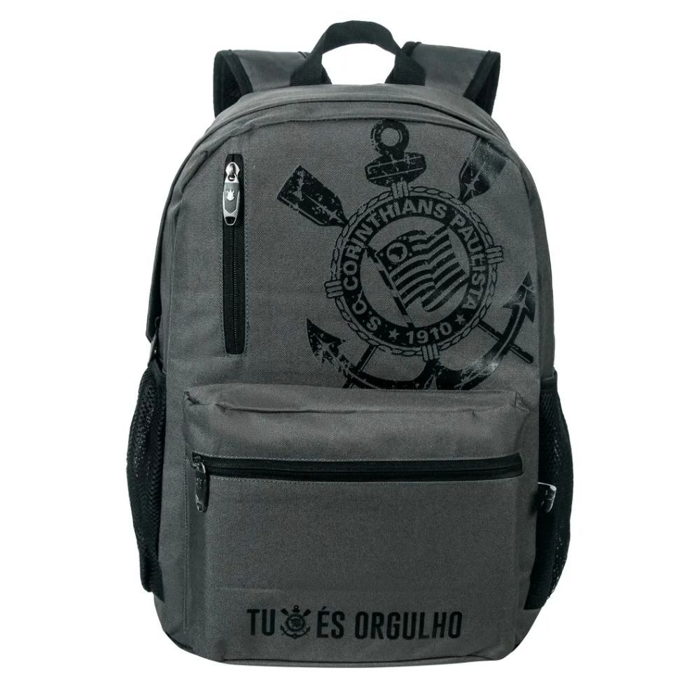 Mochila Notebook Esportiva Corinthians Oficial Bolso Garrafa — Informática