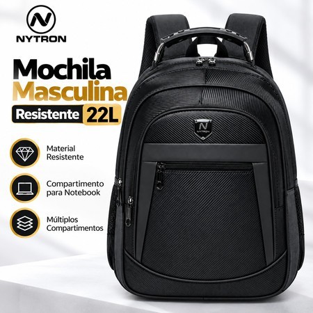 Mochila Nytron Masculina Faculdade Executiva Resistente 22L