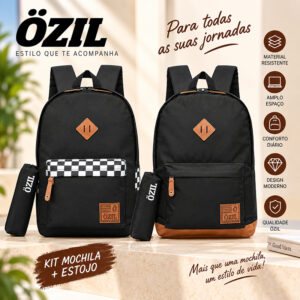 Mochila Ozil Escolar Universitária Faculdade Trabalho Viagem