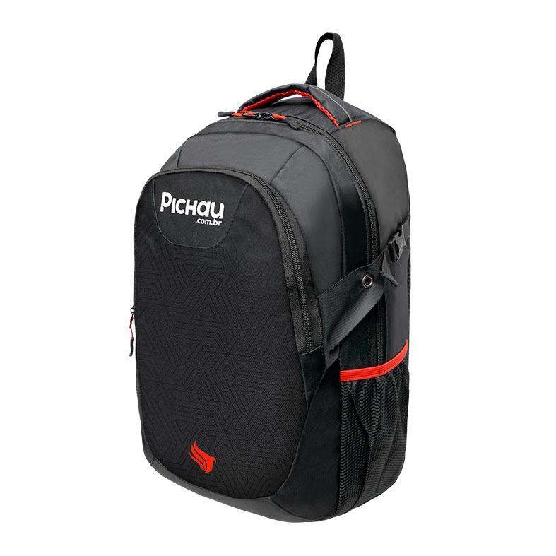 Mochila Pichau Heaven, Preto e Vermelho