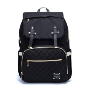 Mochila Preta Bolsa Saída Maternidade Lequeen Bebê Bolso Térmico