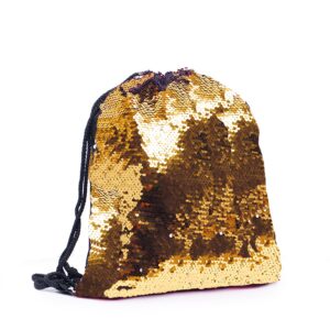 Mochila Saco Paetê Dourado Festa Carnaval 01 UN Cromus Rizzo