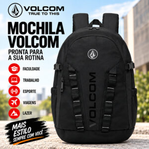 Mochila Volcom Masculina Notebook Universitária Escolar Trabalho