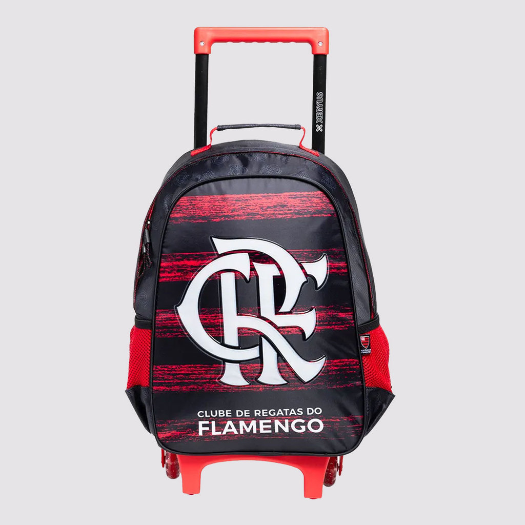 Mochila Xeryus Flamengo Crf 16 com Rodas Vermelha e Preta