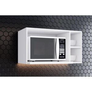 Módulo Cozinha Henn Americana Armário p Micro-ondas 80cm Branco