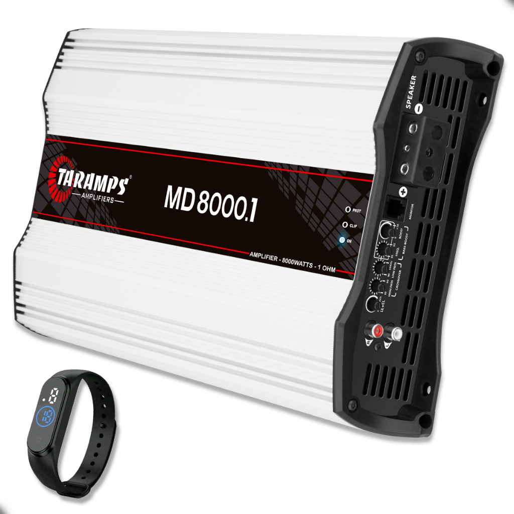 Modulo MD 8000.1 8000WRMS 1 Ohm Som Automotivo Taramps Full Range