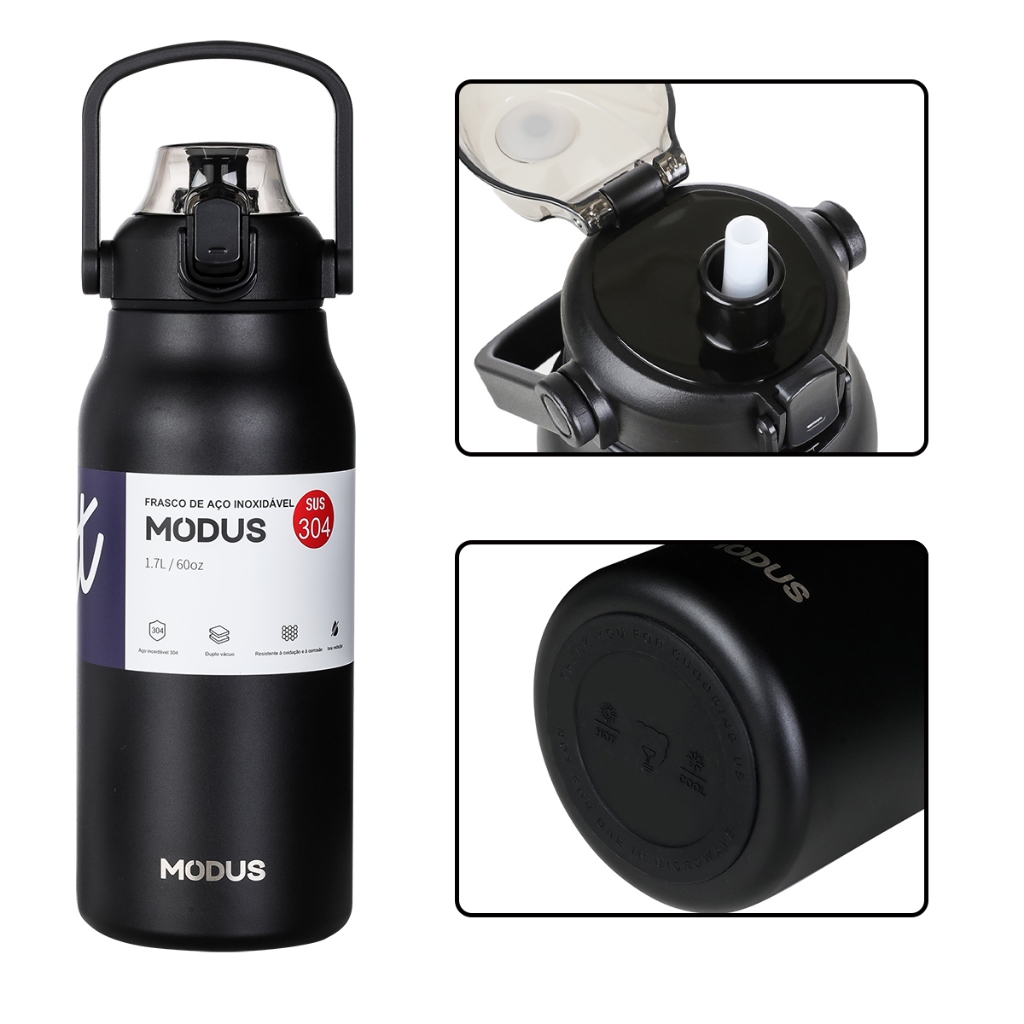Modus Garrafa de Água Isolada A Vácuo De Aço Inoxidável 1700ml