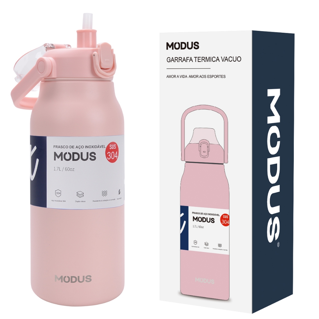 Modus Garrafa Térmica 1.7 litros De Grande Capacidade Em Aço — Cozinha e Utensílios