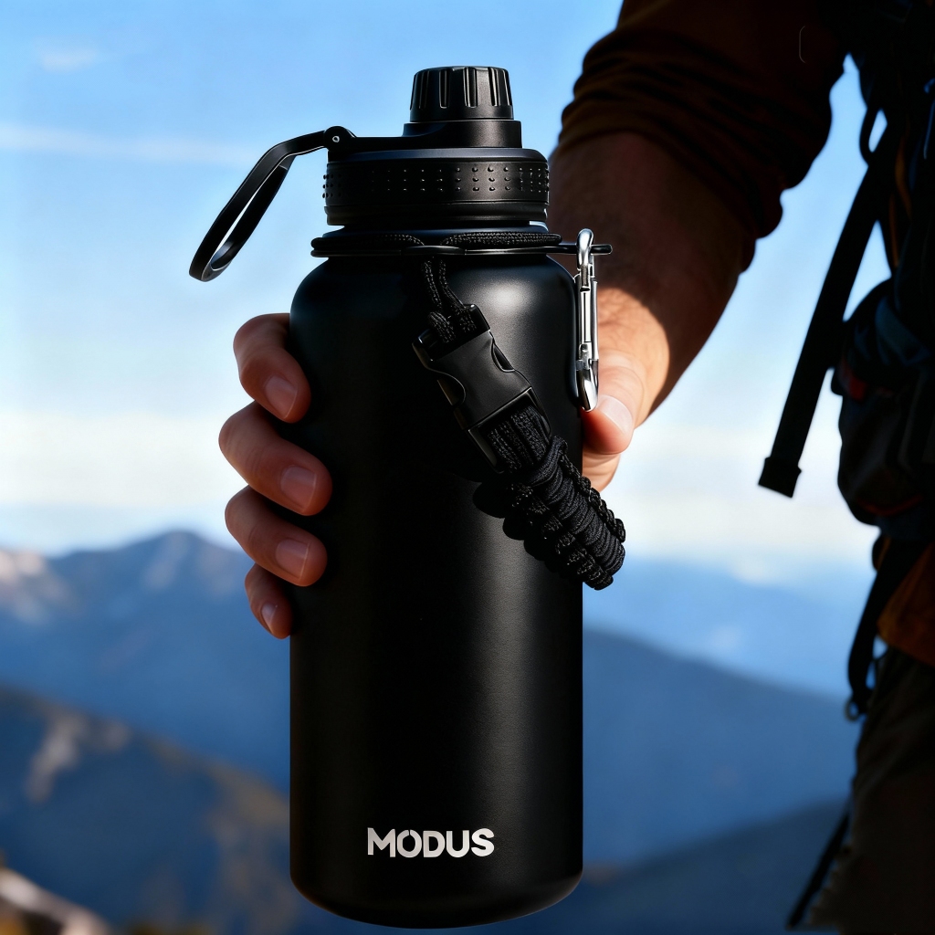 Modus Garrafa Térmica 1L Esportiva Aço Inoxidável Com Tampa — Esporte e Lazer